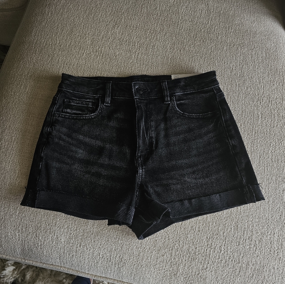 Black Denim Women's Shorts